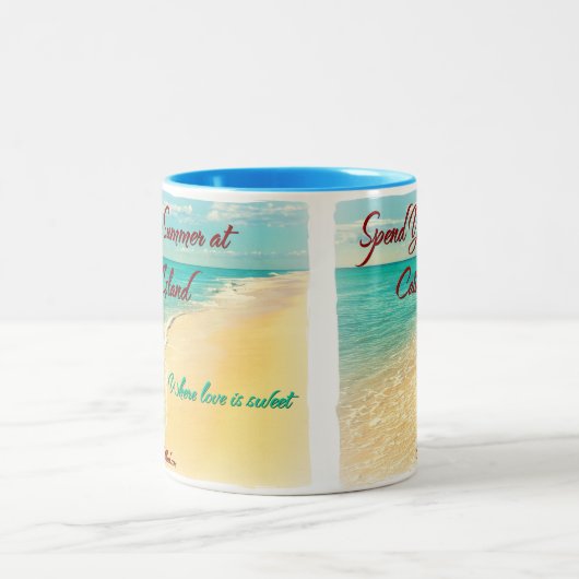 Besteed je zomer op Catica Island Coffee Mok (Center)