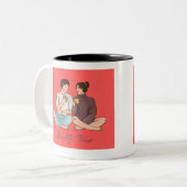 Besteed kwaliteitstijden tweekleurige koffiemok (Voorkant links)