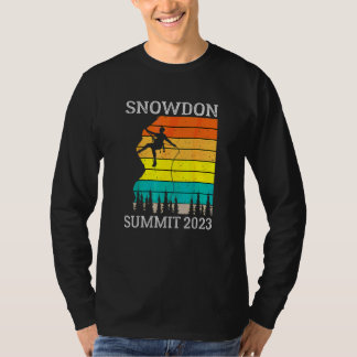 Besteeg Mount Snowdon Summit 2023 Wandeltocht Wale T-shirt