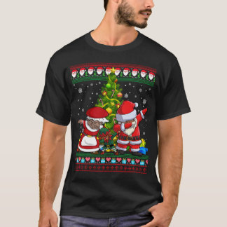 Besteever African American Dabbing Santa Mrs Claus T-shirt