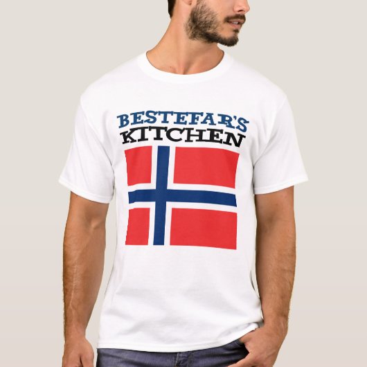 Bestefar's keuken Noorse grootvader T-shirt (Voorkant)