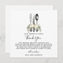 Bestek bloem bruiloft bedankt receptie kaart