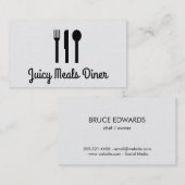 Bestek / Linen Patroon Visitekaartje (Voorkant / Achterkant)