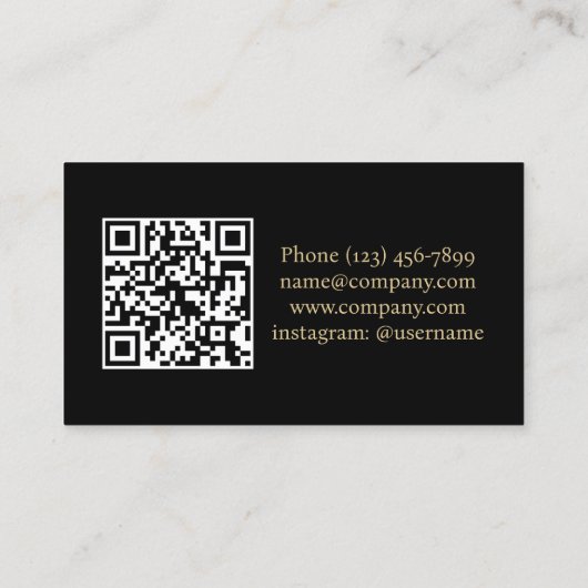 Bestek QR Code Chef Cateraar Catering Services Visitekaartje (Achterkant)