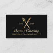Bestek QR Code Chef Cateraar Catering Services Visitekaartje (Voorkant)