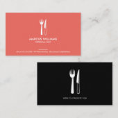 Bestek voor restaurants visitekaartje (Voorkant / Achterkant)