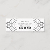 BESTEL BEDANKT Minimalist Abstract Unique Graphic Mini Visitekaartje (Achterkant)