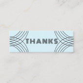 BESTEL BEDANKT Minimalist Abstract Unique Graphic Mini Visitekaartje (Voorkant)