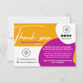 Bestel Bedankt voor het kiezen van ons kleurrijke (Achterkant)