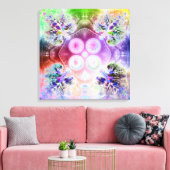 Bestel bij de Root van All Chaos V3 Wrapped Canvas Afdruk (Insitu (Woonkamer))