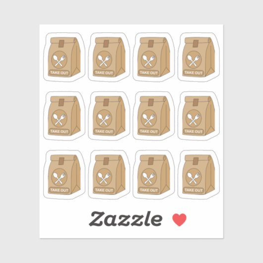 Bestel Neem uit eten zak Bujo Planner Kalender Sticker (Vel)