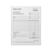 Bestelformulier | Bewerkbare Sjabloon voor kleine  Notitieblok (Linkerzijde)