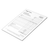 Bestelformulier | Bewerkbare Sjabloon voor kleine  Notitieblok (Schuin)