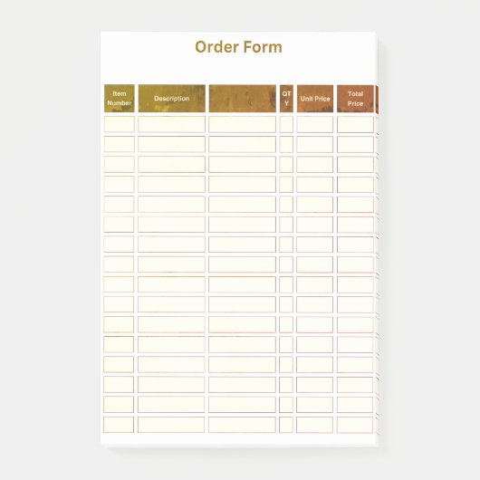 bestelformulier post-it notitie post-it® notes (Voorkant)