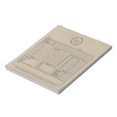 Bestelformulier rustiek notitieblok (Linkerzijde)