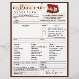 Bestelformulier voor aardbeienkaascake van de bakk flyer