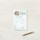 Bestelformulier voor bakkerijwinkel patissier taar post-it® notes (Op bureau)