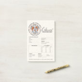 Bestelformulier voor bakkerijwinkel patissier taar post-it® notes (Op bureau)