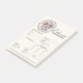 Bestelformulier voor bakkerijwinkel patissier taar post-it® notes (Schuin)