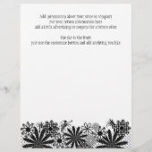 Bestelformulier voor zwarte en witte gekleurde blo flyer (Achterkant)