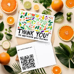 Bestellen BEDANKT Boodschappen Fruits Veggies CUST Briefkaart<br><div class="desc">Bekijk deze coole kaart, hand gemaakt door mij voor jou! Voel je vrij om je eigen tekst toe te voegen aan de voor- of achterkant. Perfect om op te nemen bij bestellingen van klanten, voeg uw eigen tekst toe aan de achterkant - inclusief uw contactgegevens, kortingscodes voor toekomstige aankopen of...</div>