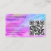 Bestellen BEDANKT Minimalist Paarse Blauw Textured Visitekaartje (Achterkant)