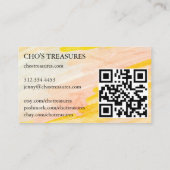 Bestellen BEDANKT  minimalistische pastelolieverf Visitekaartje (Achterkant)