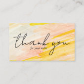 Bestellen BEDANKT  minimalistische pastelolieverf Visitekaartje (Voorkant)