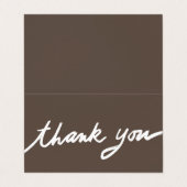 Bestellen Dank u Aangepaste Script Neutral Gevouwe Visitekaartje (Buitenkant ongevouwen)