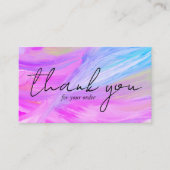 Bestellen DANK U  Minimalistisch Paarse Blauw Visitekaartje (Voorkant)