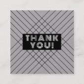 Bestellen Dank u minimalistische Abstracte Unique  Vierkante Visitekaartje (Voorkant)