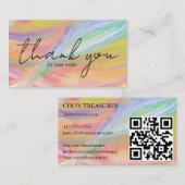 Bestellen DANK U  Minimalistische Pastel Rainbow Visitekaartje (Voorkant / Achterkant)