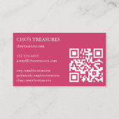 Bestellen DANK U Schattige Daisy Boeket Roze QR Co Visitekaartje (Achterkant)