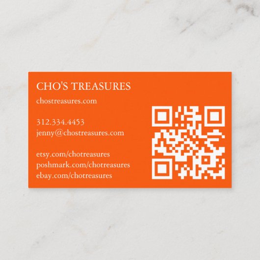 Bestellen DANK U Waterverf Daisy Bouquet QR Code Visitekaartje (Achterkant)