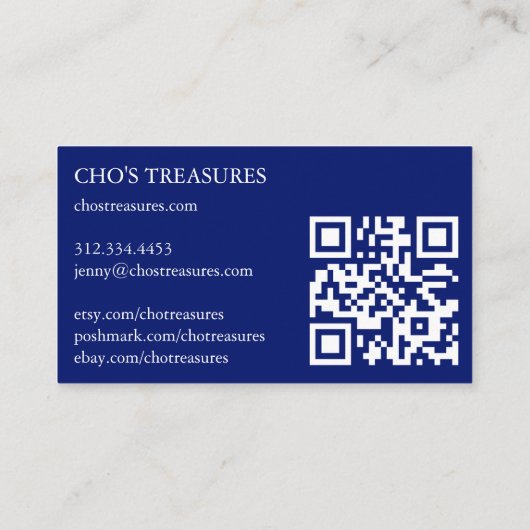 Bestellen DANK U Waterverf Daisy Bouquet QR Code Visitekaartje (Achterkant)