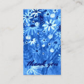 Bestellen DANK U Waterverf Daisy Bouquet QR Code Visitekaartje (Voorkant)