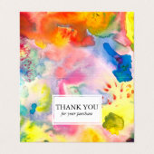 Bestellen Dank u Waterverf Kleurrijke Vivid Gevouw Visitekaartje (Buitenkant ongevouwen)