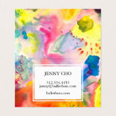 Bestellen Dank u Waterverf Kleurrijke Vivid Gevouw Visitekaartje (Binnenkant ongevouwen)