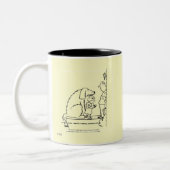 Bestellen van koekjes tweekleurige koffiemok (Links)