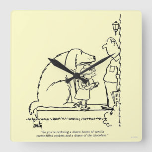 Bestellen van koekjes vierkante klok