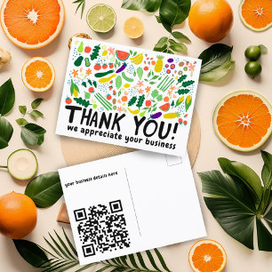 Bestelling DANK U Boodschappen Fruit Groenten AANG Briefkaart