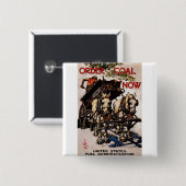 Bestelling nu steenkool vierkante button 5,1 cm (Voorkant /achterkant)