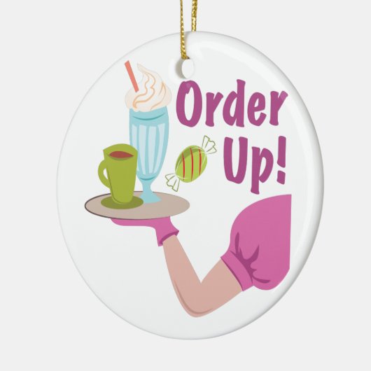 Bestelling omhoog! keramisch ornament (Links)