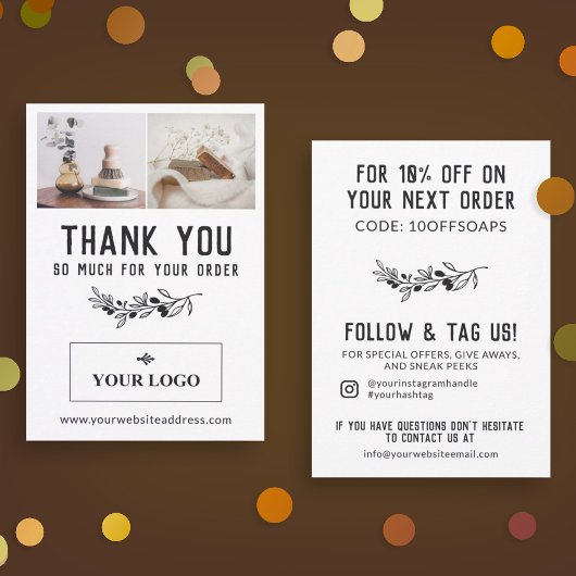  bestelling voor de Berry Branch Logo & Foto's Har Bedankkaart