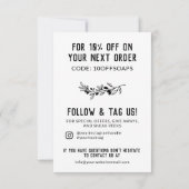  bestelling voor de Berry Branch Logo & Foto's Har Bedankkaart (Achterkant)