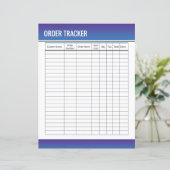 Besteltracker afdrukbare Sjabloon (Staand voorkant)