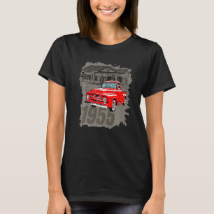bestelwagen 1955 bij benzinestation t-shirt