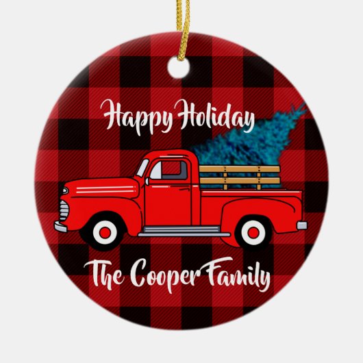  bestelwagen, buffelpleister, vakantie keramisch ornament (Voorkant)