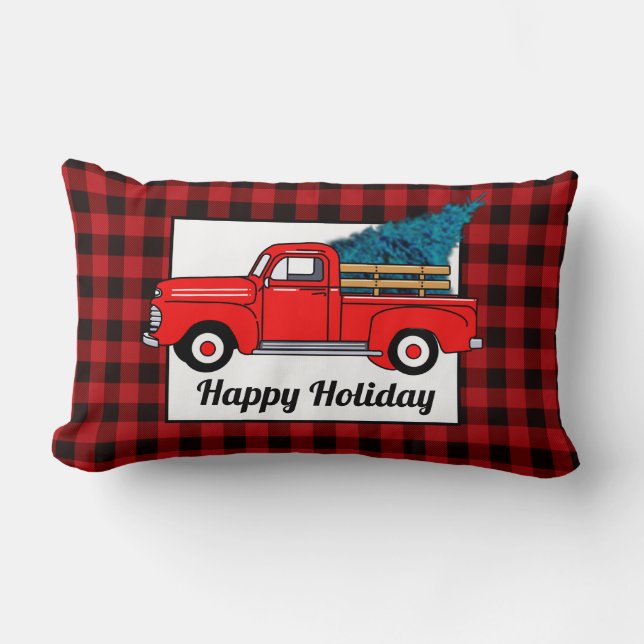  bestelwagen, vakantie, conifer, geblazen kussen (Voorkant)