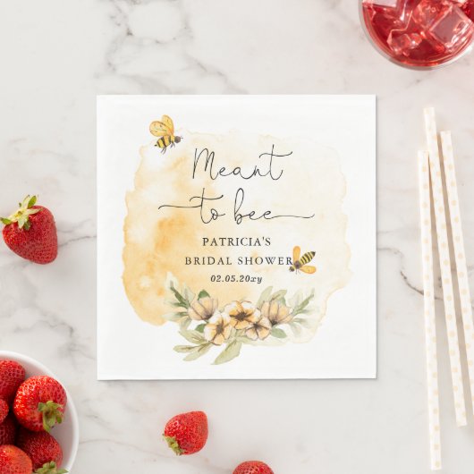 Bestemd om bij te zijn Hommels Bruiloft met bloeme Servet (Insitu)